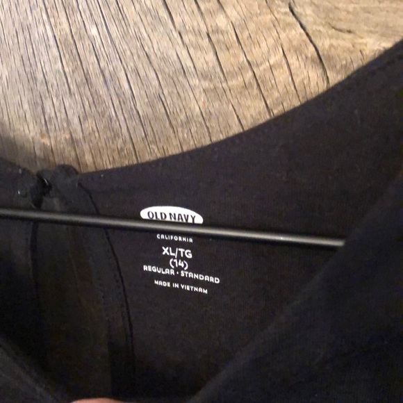 Old Navy Black Double Layer Ruffle Top 14 - Picture 3 of 7